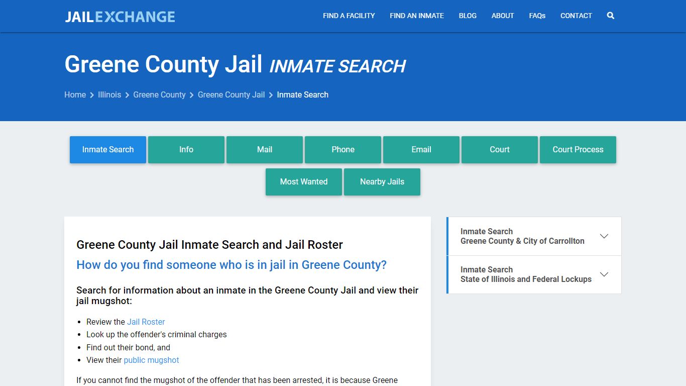 Inmate Search: Roster & Mugshots - Greene County Jail, IL - Jail Exchange